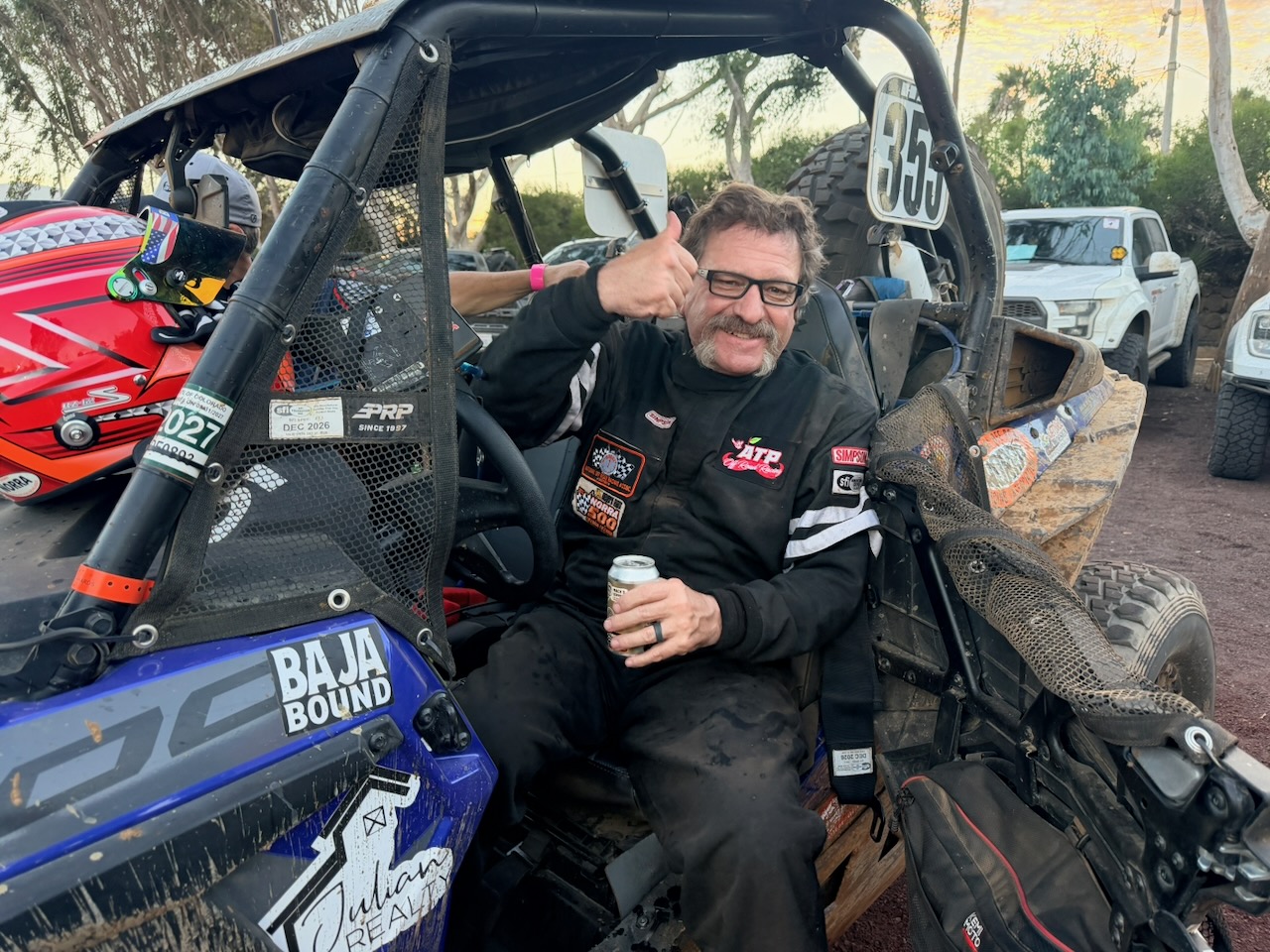 Brian at the NORRA 500 Race Day 1 finish in San Quintín