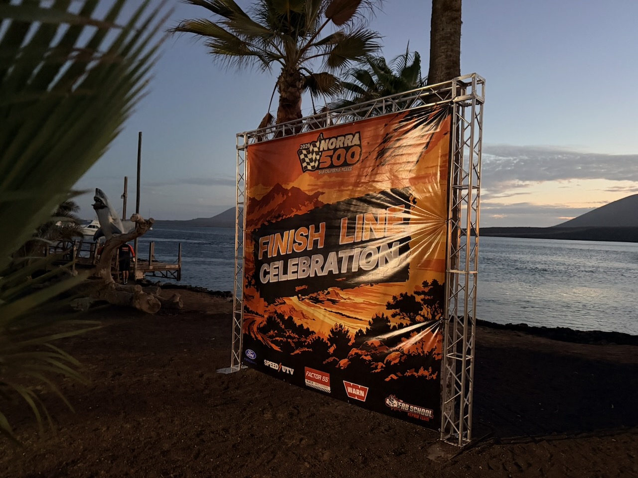 High Altitude Racing celebrating the NORRA 500 Race Day 1 finish in San Quintín