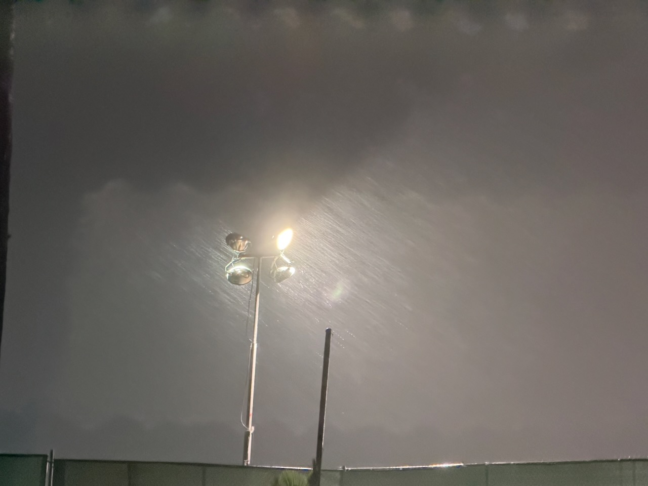 Hurricane Rachel rain falling during the drive back to Ensenada
