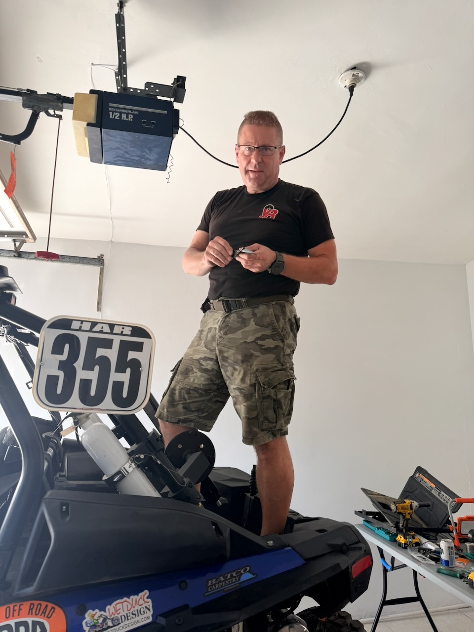 Team member fabricating and fitting the CVT blower installation