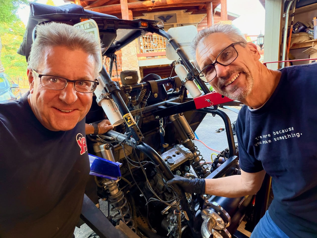 Josh and Mike working together on the High Altitude Racing engine