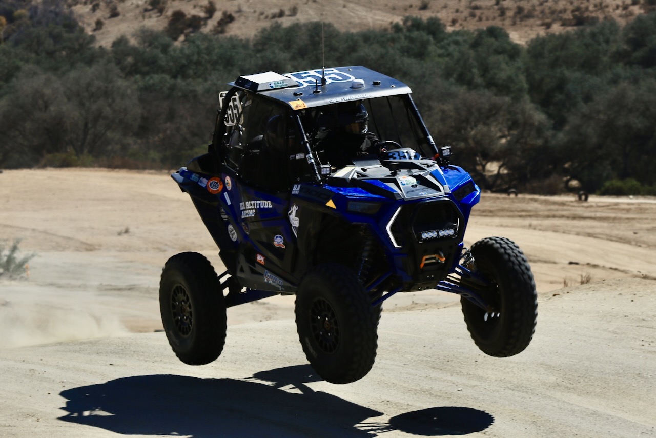 High Altitude Racing car 355 charging through NORRA 500 qualifying